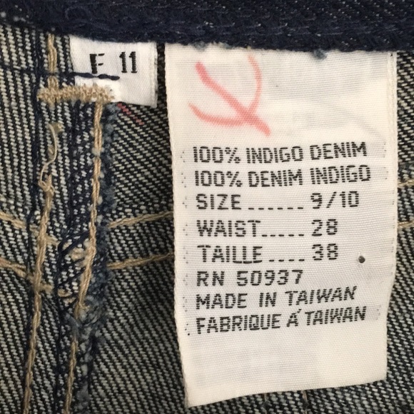 N’Est Ce Pas rare vintage indigo denim midi skirt - Picture 6 of 7